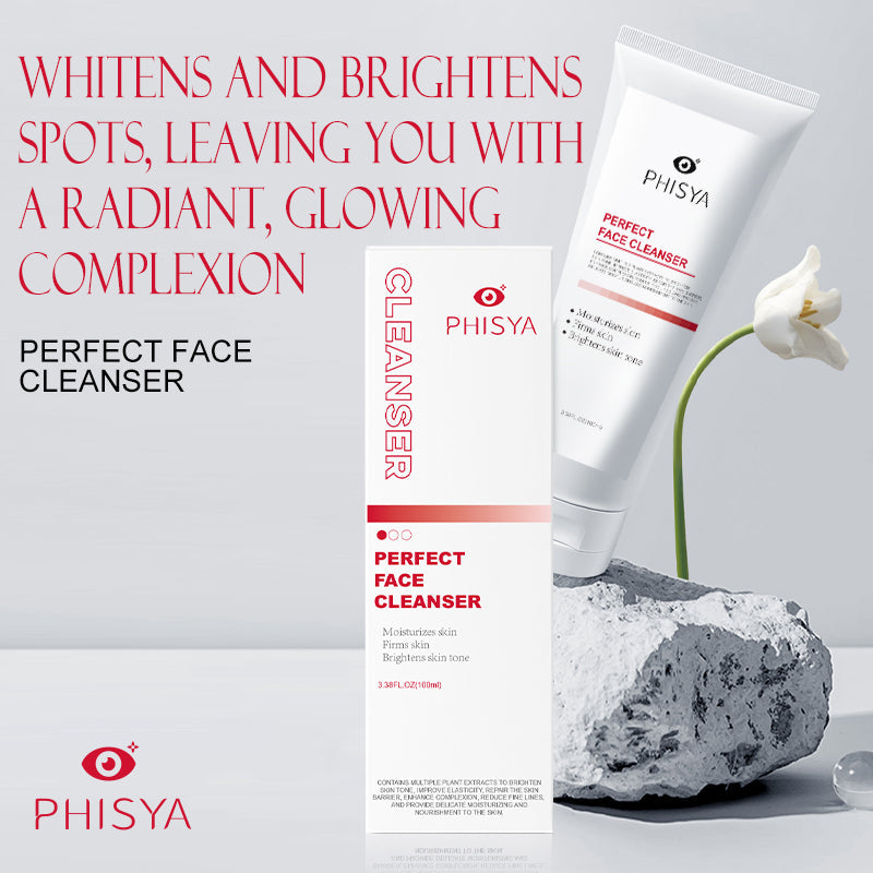 PHISYA Perfect Face Cleanser – Gentle Daily Brightening Cleanser Featuring Vitamin E, Centella & Purifying Plant Extracts PHISYA