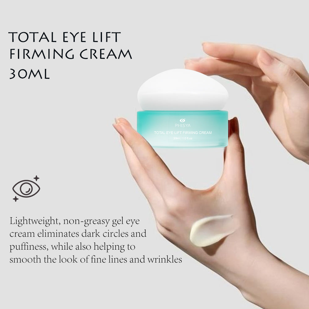 PHISYA Total Eye Lift Firming Cream – Brightening & Anti-Wrinkle Eye Treatment with Aloe Vera & Centella Asiatica PHISYA