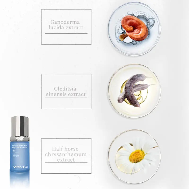 VICLYTRI B5 Hyaluronic Acid Moisturizing Essence – Advanced Repair Serum with Pro-Vitamin B5, Tocopherol & Hamamelis Virginiana Extract VICLYTRI