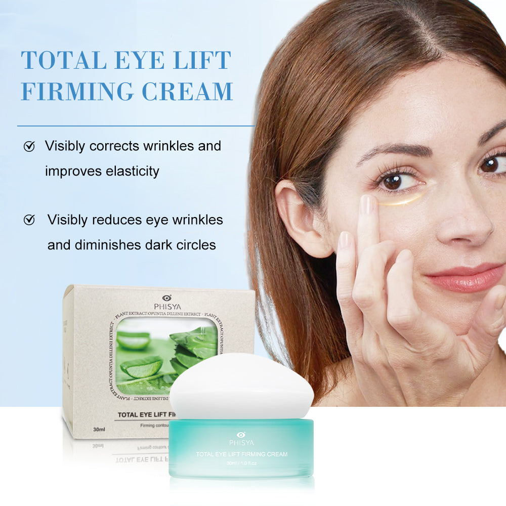 PHISYA Total Eye Lift Firming Cream – Brightening & Anti-Wrinkle Eye Treatment with Aloe Vera & Centella Asiatica PHISYA