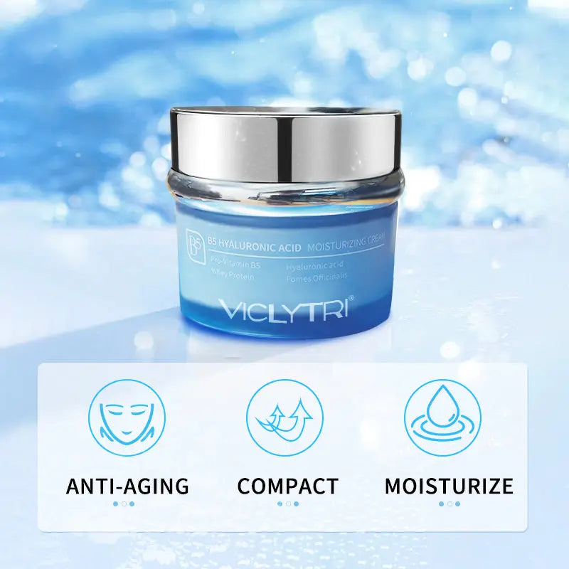 VICLYTRI B5 Hyaluronic Acid Moisturizing Cream – Barrier-Strengthening Face Cream with Pro-Vitamin B5, Sodium Hyaluronate & Botanical Extracts VICLYTRI