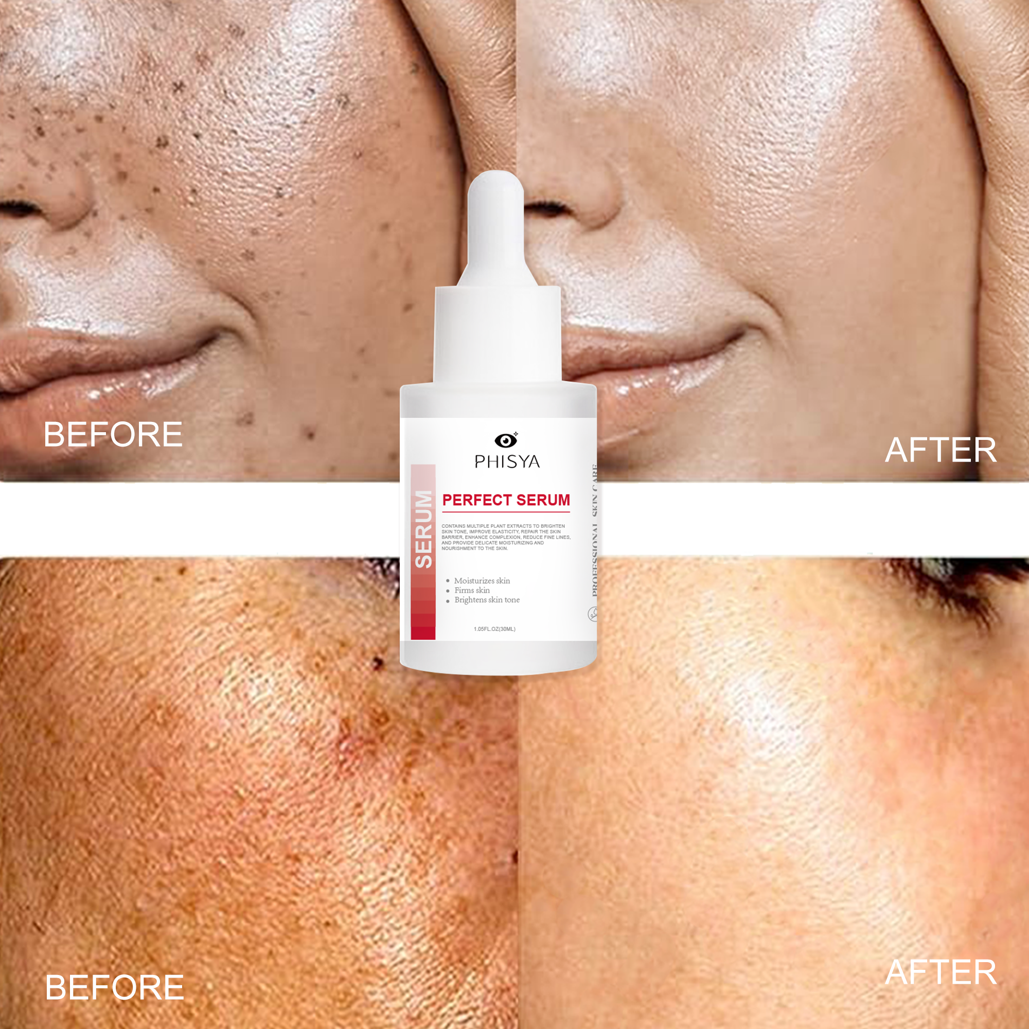 PHISYA Perfect Serum – Radiance-Boosting Concentrate Infused with Collagen, Hyaluronic Acid & Brightening Botanicals PHISYA