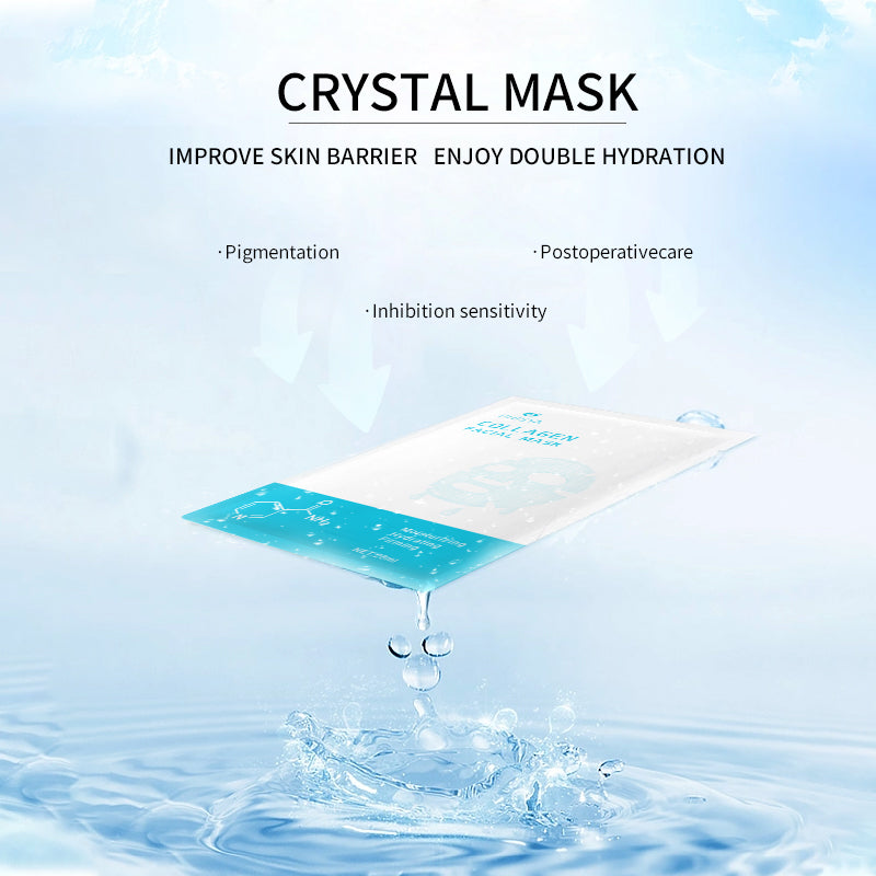 PHISYA Collagen Hydrating Facial Mask – Moisturizing, Firming & Revitalizing Sheet Mask with Hyaluronic Acid PHISYA