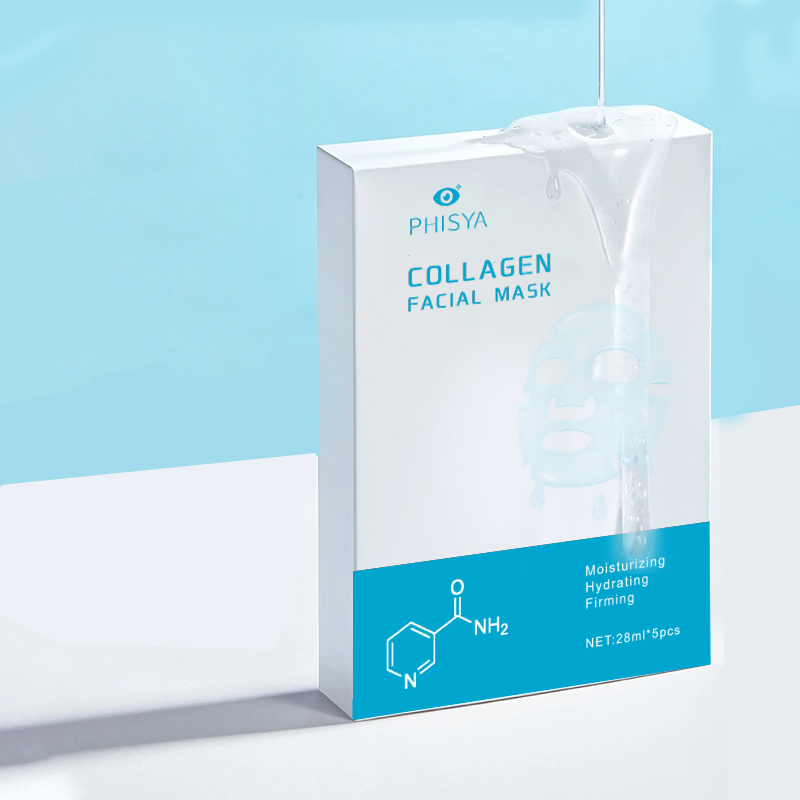 PHISYA Collagen Hydrating Facial Mask – Moisturizing, Firming & Revitalizing Sheet Mask with Hyaluronic Acid PHISYA