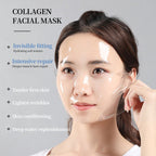 PHISYA Collagen Hydrating Facial Mask – Moisturizing, Firming & Revitalizing Sheet Mask with Hyaluronic Acid PHISYA