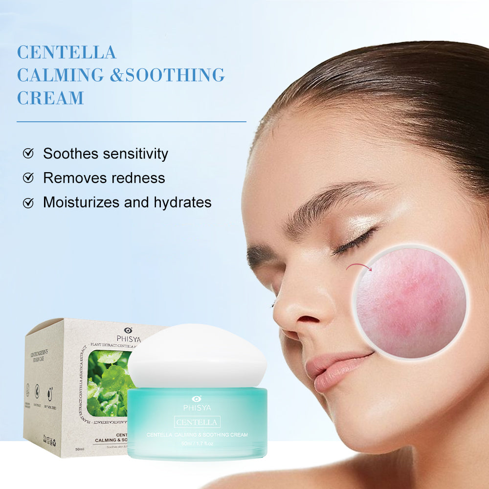 PHISYA Centella Calming & Soothing Cream – Restorative Barrier Moisturizer with Centella Asiatica & Mussel Extract PHISYA