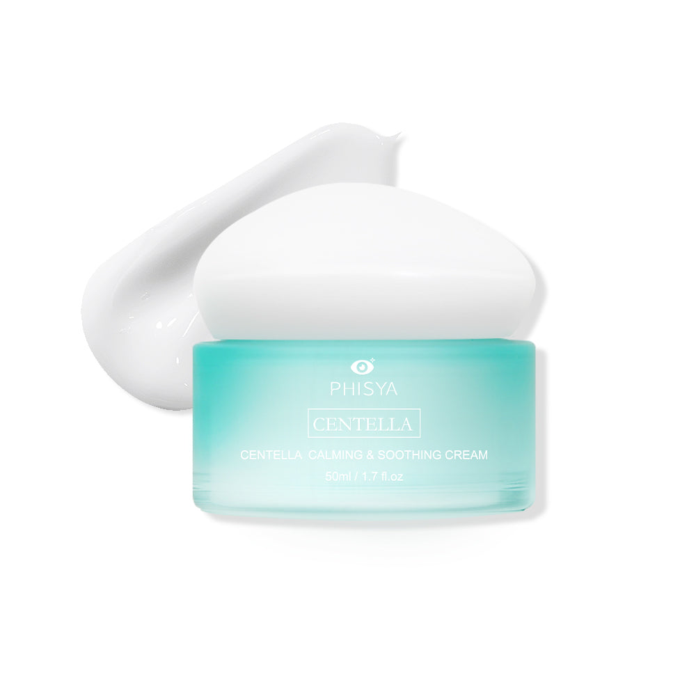 PHISYA Centella Calming & Soothing Cream – Restorative Barrier Moisturizer with Centella Asiatica & Mussel Extract PHISYA