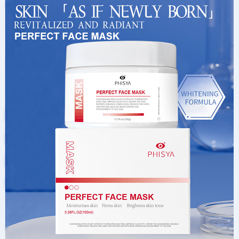 Revitalize your skin with PHISYA's Brightening Whitening Face Mask. Infused with collagen and botanical extracts for radiant, youthful skin.