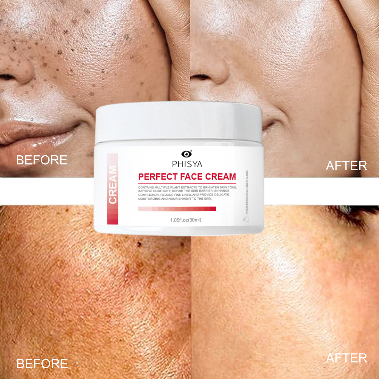 Achieve radiant skin with PHISYA's Brightening Face Cream, enriched with niacinamide for spot reduction and enhanced glow.