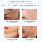 Achieve an even skin tone with PHISYA's Gentle Brightening Facial Cleanser enriched with Vitamin E and Centella for radiant, healthy skin.