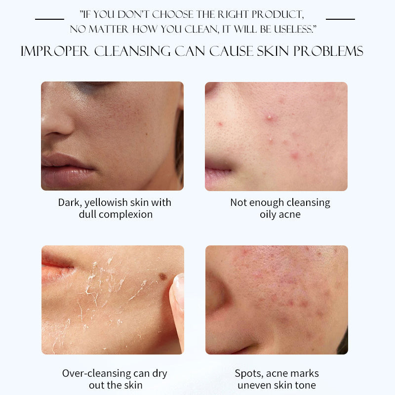 Achieve an even skin tone with PHISYA's Gentle Brightening Facial Cleanser enriched with Vitamin E and Centella for radiant, healthy skin.