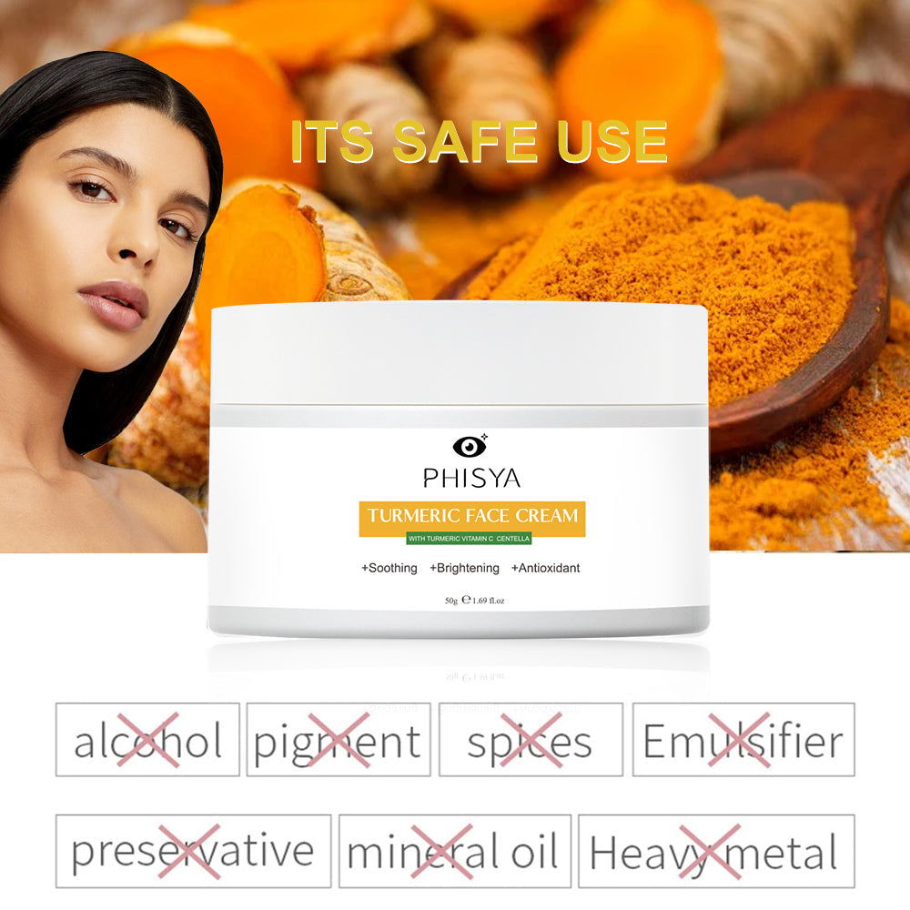 Revitalize your skin with PHISYA Turmeric Face Cream, a brightening moisturizer that hydrates and delivers antioxidant protection for radiant skin.