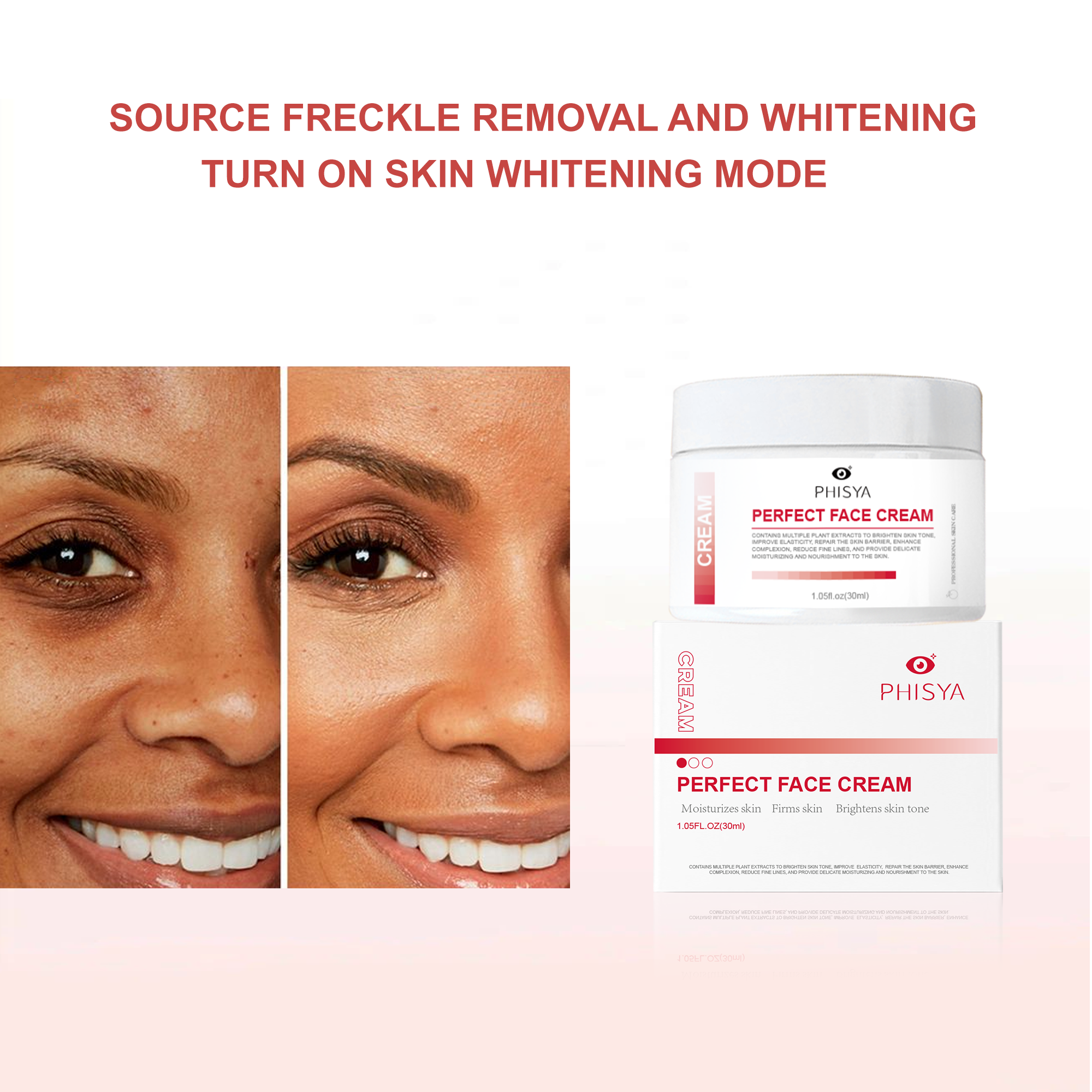 Discover PHISYA's Brightening Face Cream for spot reduction and radiant skin. Enriched with niacinamide and plant extracts for a healthy glow.