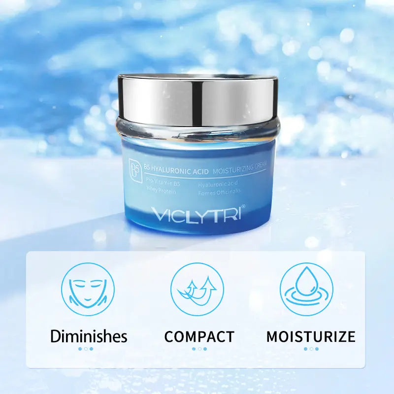 Discover VICLYTRI's B5 Hyaluronic Acid Face Cream for deep hydration and skin repair. Shop now for radiant, youthful skin!
